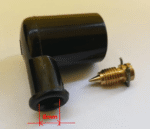 KAPICA IZ BAKELITA ZA VŽIGALNO SVEČICO, ZA KABEL 8mm - slika 2