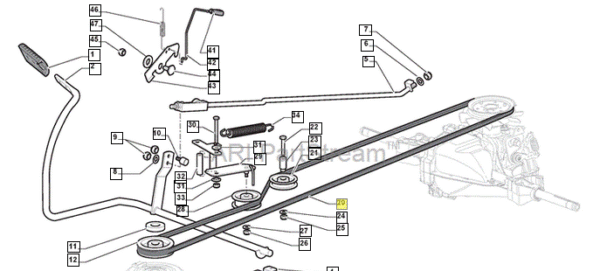 JERMEN POGONA ZA VRTNI TRAKTOR ALPINA AT3108HA, AT398HA, AT4108HCB, AT498HCB, BT108HC, BT98SDHC, C98HB - slika 2