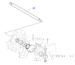 OSOVINA SPODNJIH ROK ZA TRAKTOR NEW HOLLAND TN95A, TN75A, TN85A, TN70A, TN55D, TN65D, TN70D, TN70F, TN75F, TN90F, T4040, T4020, T4030, T4040,T4050, T4060