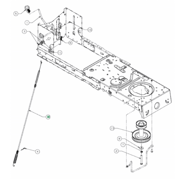 BOVDEN VKLOPA NOŽEV ZA VRTNI TRAKTOR M-TECH M175-107T, M200-105H - slika 2