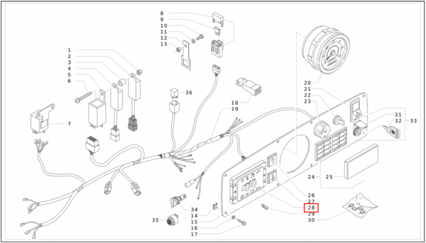 KONTROLNA PLOŠČA ZA TRAKTOR ANTONIO CARRARO TIGRETRAC 8008, 4400 COUNTRY, TIGRONE 5000 - slika 2