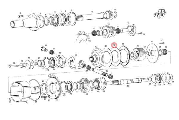 DISK KARDANA 167mm FENDT FARMER 309LSA, 44 ZOBOV, DEBELINA 2,5mm - slika 2