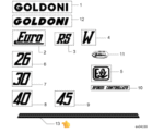NALEPKA ZELENA NA HAUBI GOLDONI EURO SERIJA, DOLŽINA 650mm - slika 2
